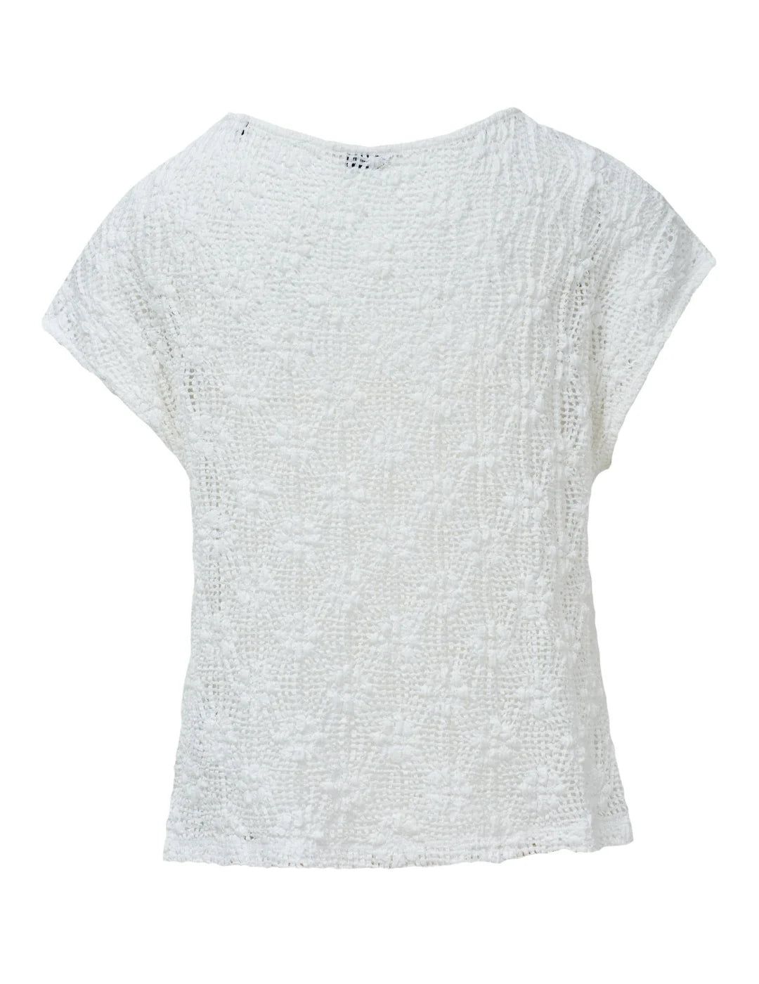 Camiseta Encaje Salsa Jeans Blanco | Bicos de Fío