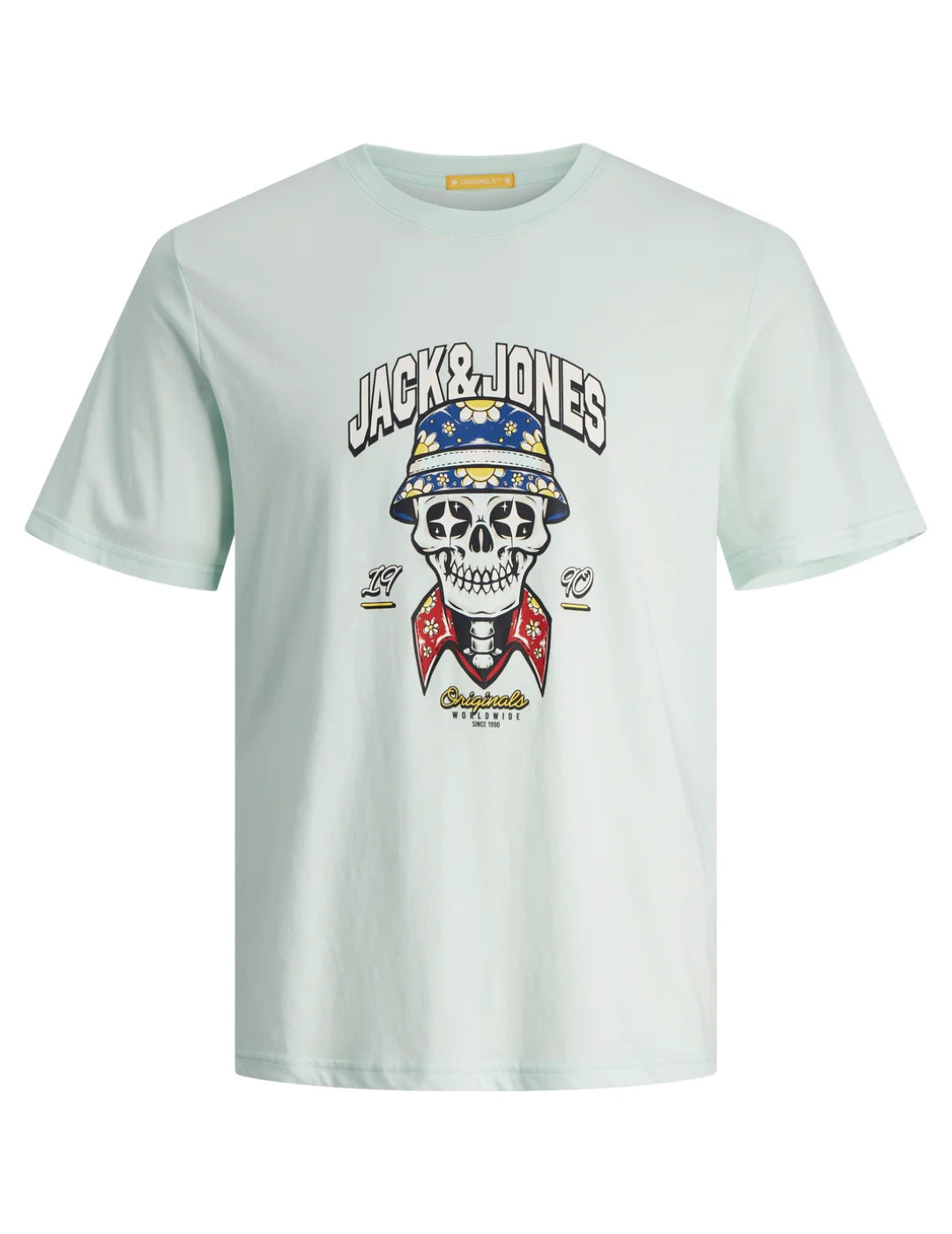 Camiseta Jack&Jones Calavera Coconut Aguamarina | Bicos de Fío