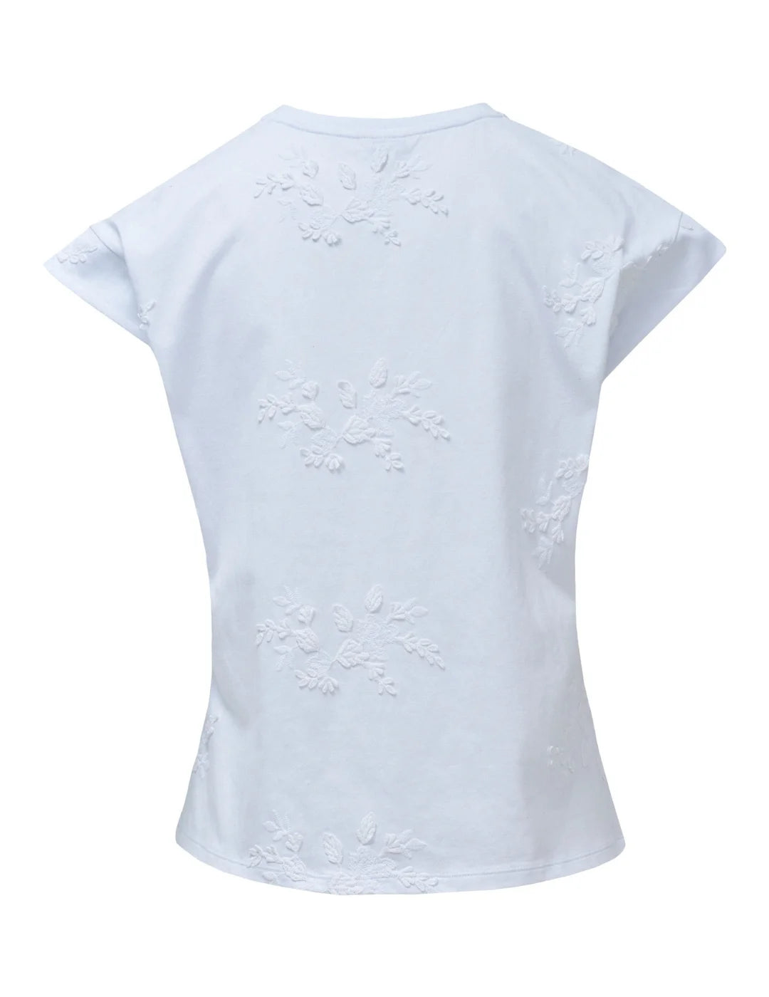 Camiseta Salsa Jeans Flower 3D Blanco | Bicos de Fío