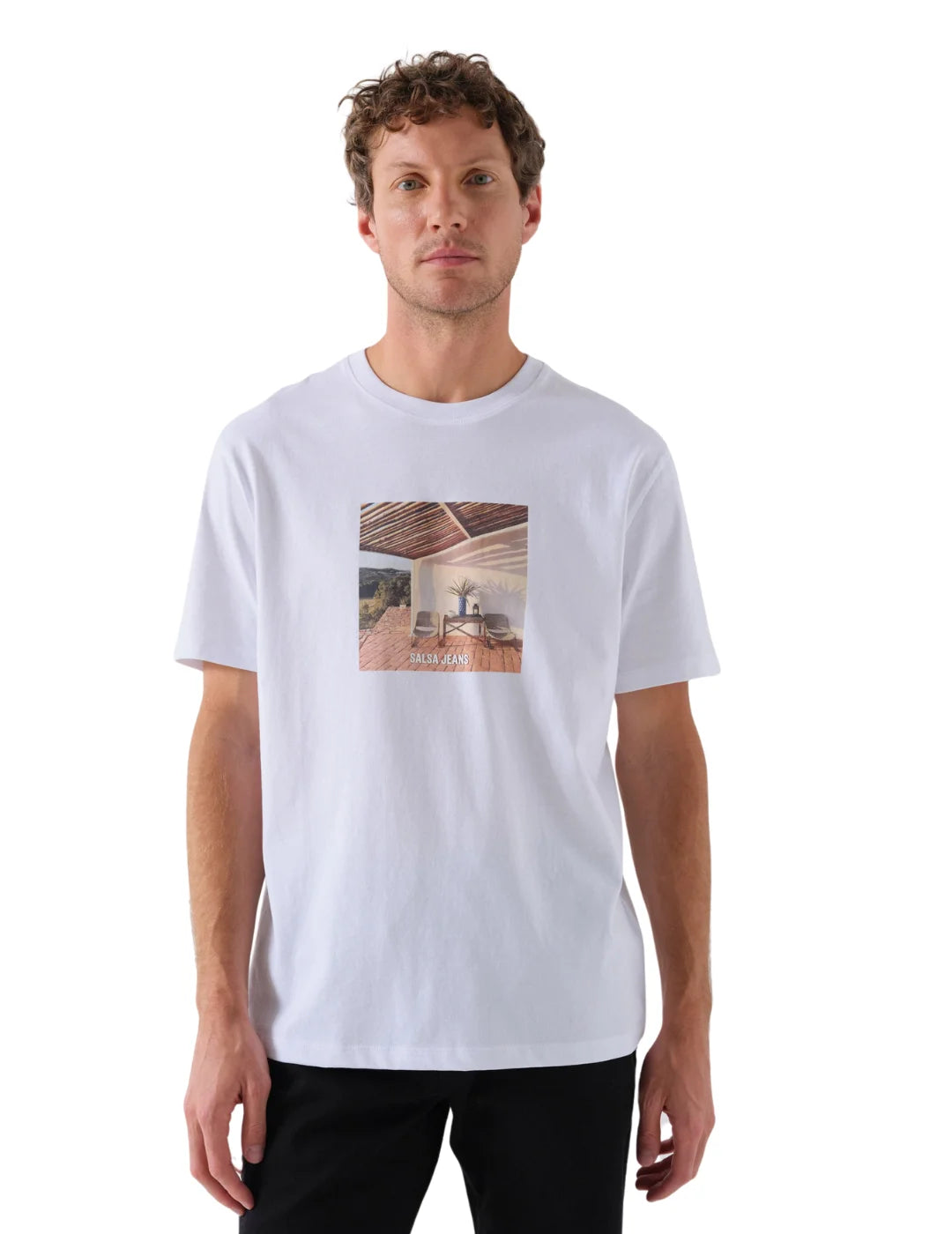 Camiseta Fotografía Salsa Jeans Blanco | Bicos de Fío