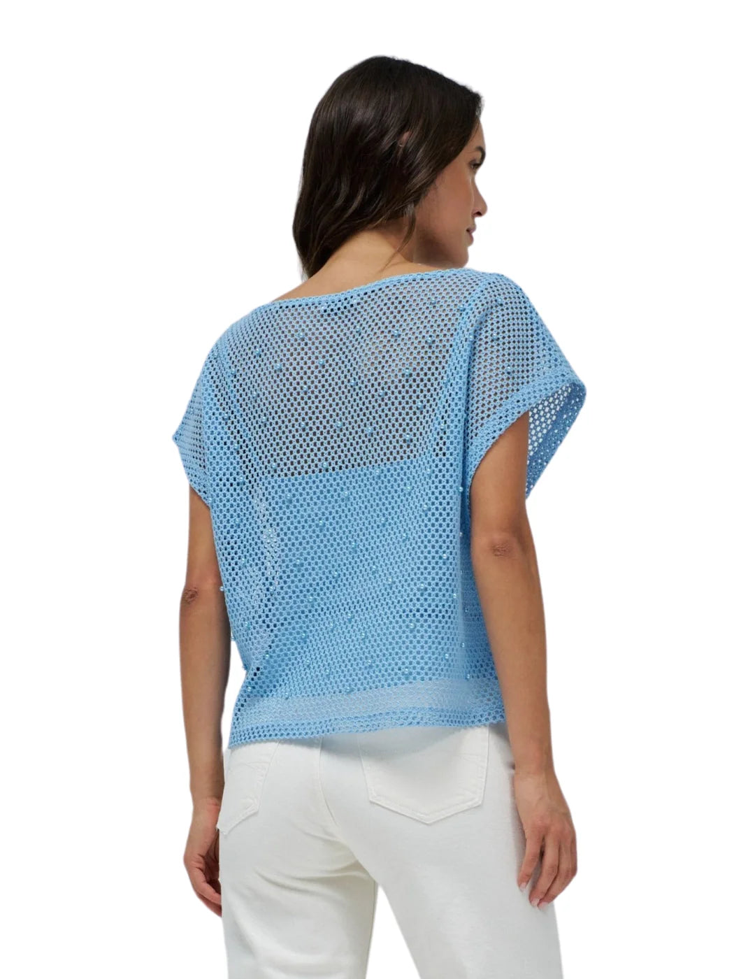 Camiseta Ganchillo Salsa Jeans Azul | Bicos de Fío