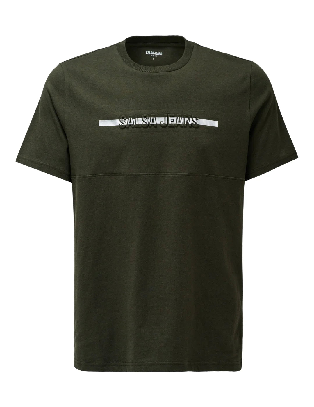 Camiseta Logo Frontal Salsa Jeans Verde | Bicos de Fío