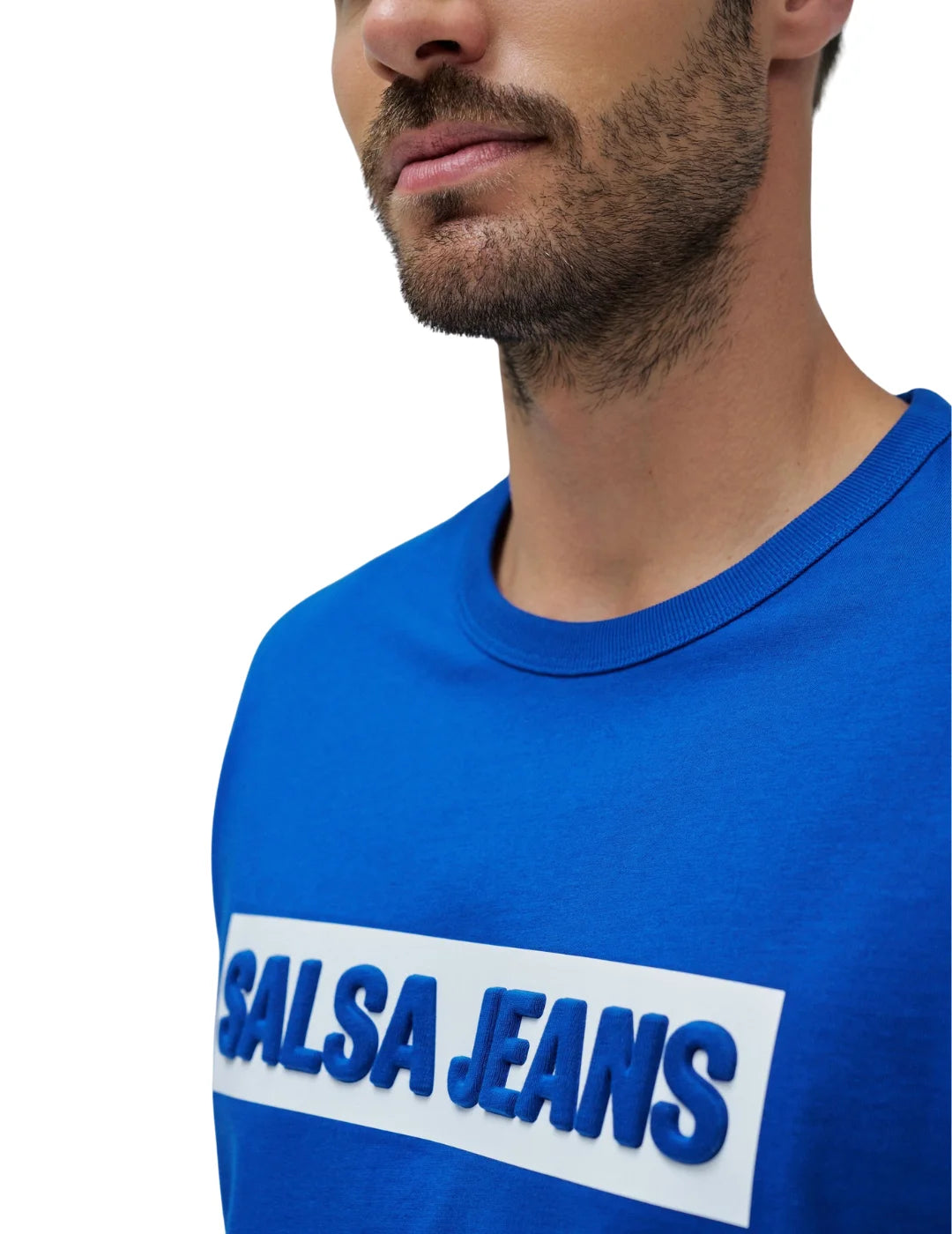 Camiseta Logo Relieve Salsa Jeans Azul | Bicos de Fío