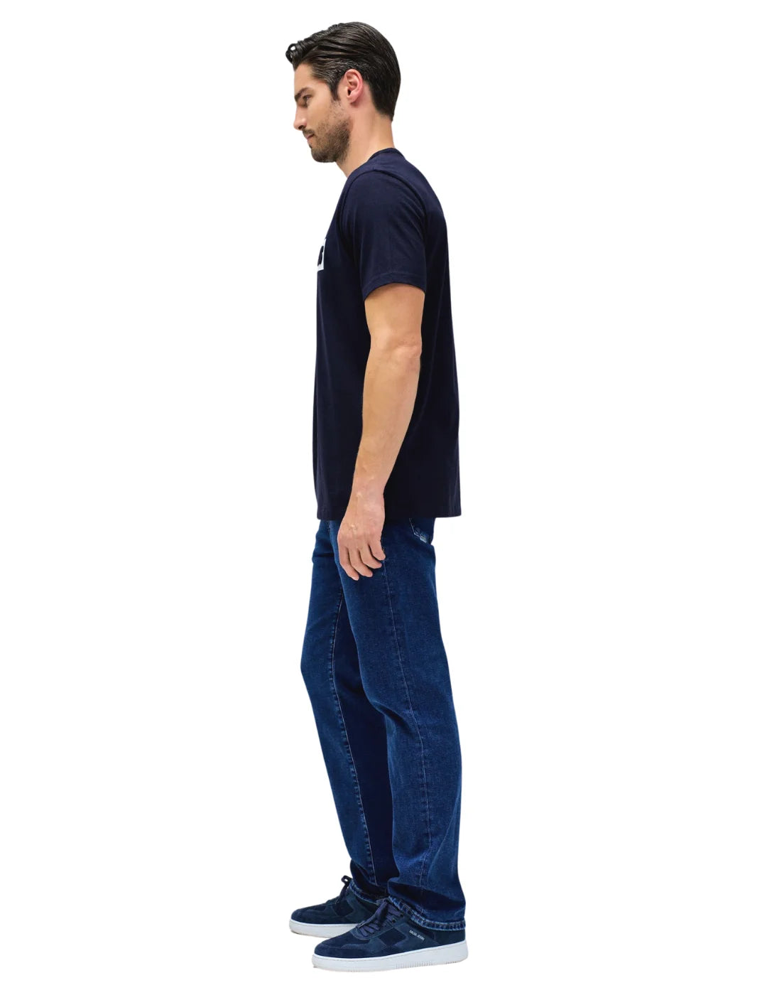 Camiseta Logo Relieve Salsa Jeans Azul Marino | Bicos de Fío