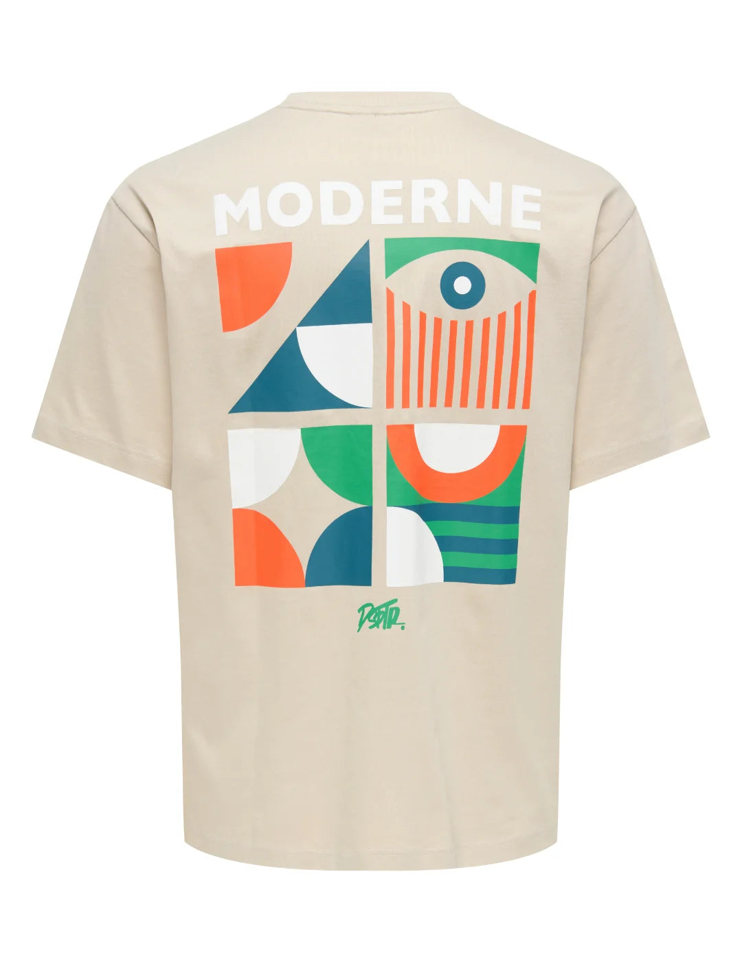 Camiseta ONLY&SONS Fred Life Moderne Beige | Bicos de Fío
