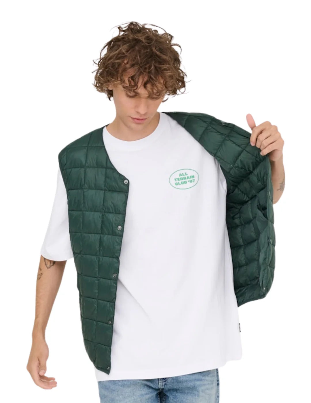 Camiseta ONLY&SONS Nathan Blanco | Bicos de Fío