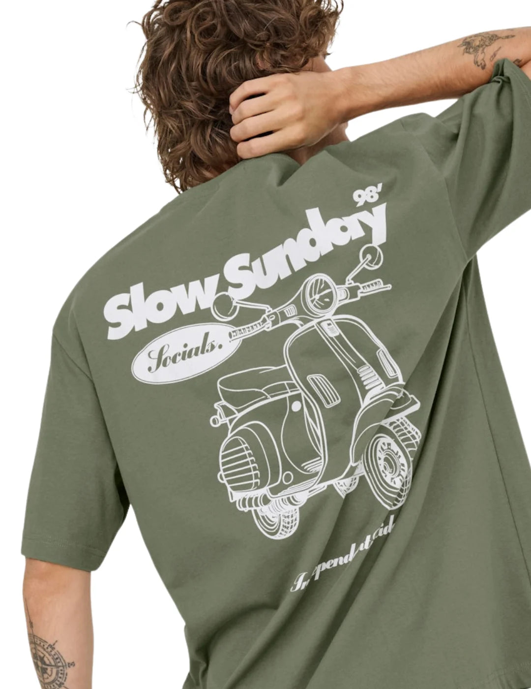 Camiseta ONLY&SONS Nathan Verde | Bicos de Fío