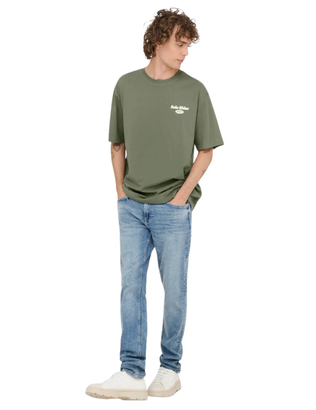 Camiseta ONLY&SONS Nathan Verde | Bicos de Fío