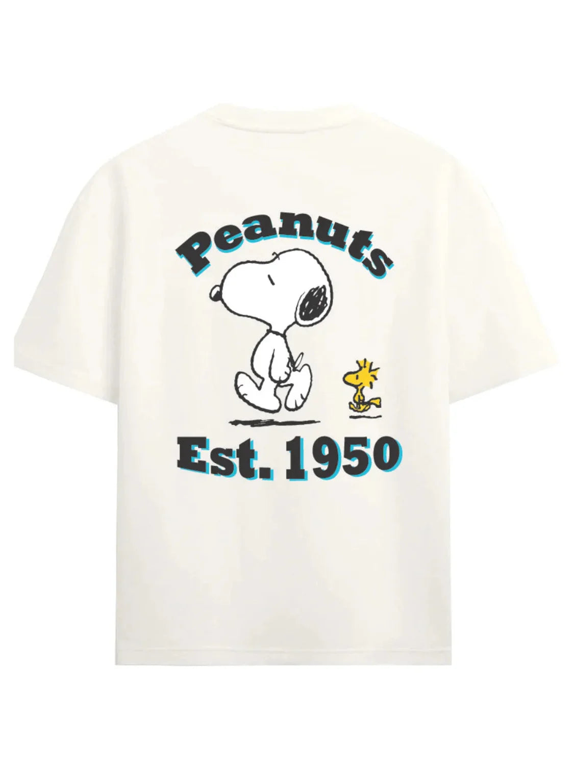Camiseta ONLY&SONS Peanuts Est. 1950 Blanco | Bicos de Fío