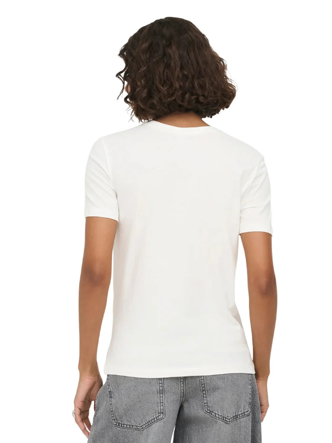 Camiseta ONLY Baria Dog Ride Blanco | Bicos de Fío