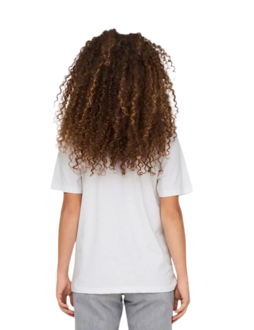 Camiseta ONLY Burst Popcorn Attitude Blanco | Bicos de Fío