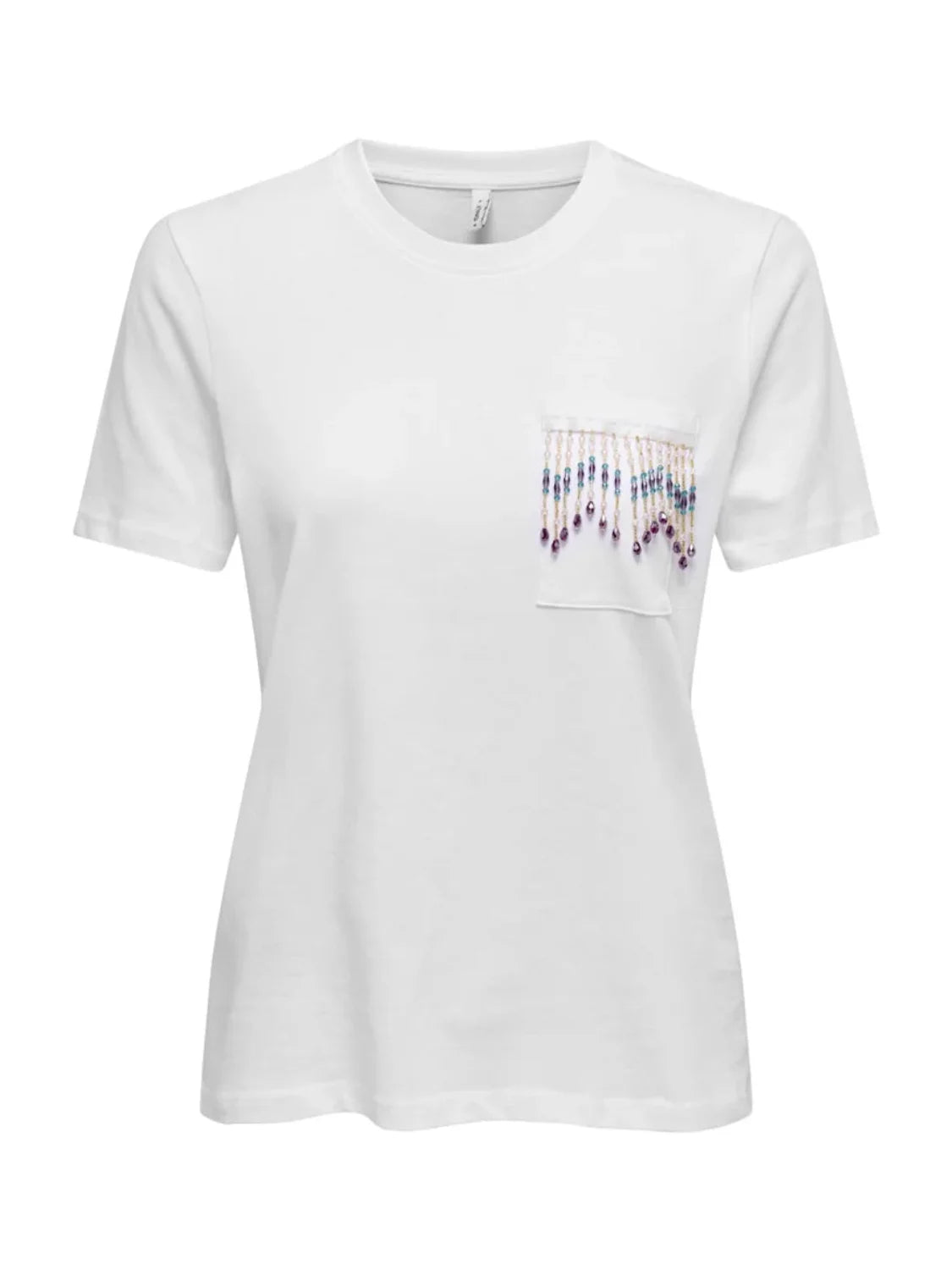 Camiseta ONLY Elis Indi Blanco | Bicos de Fío
