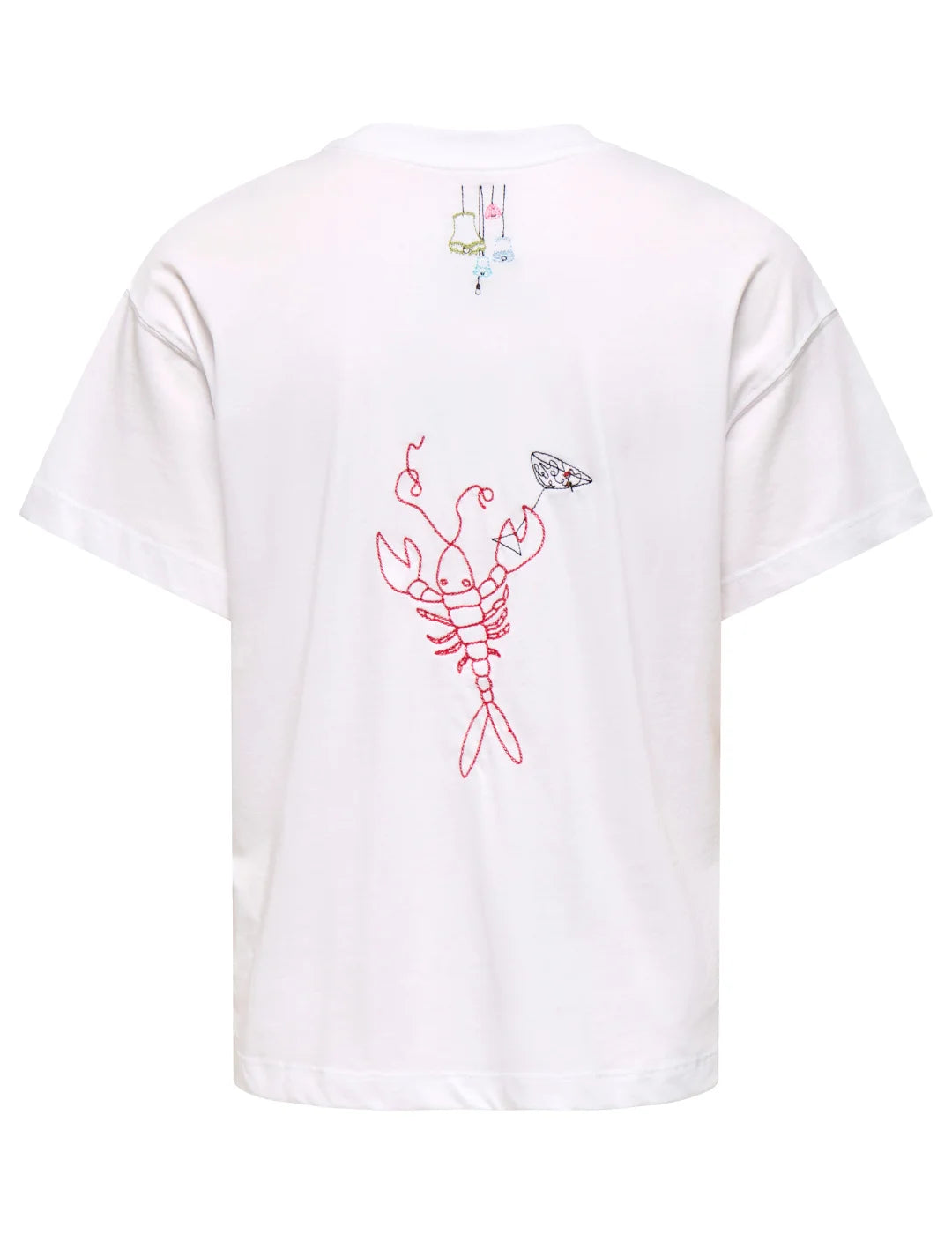 Camiseta ONLY Emmina Too Much Blanco | Bicos de Fío