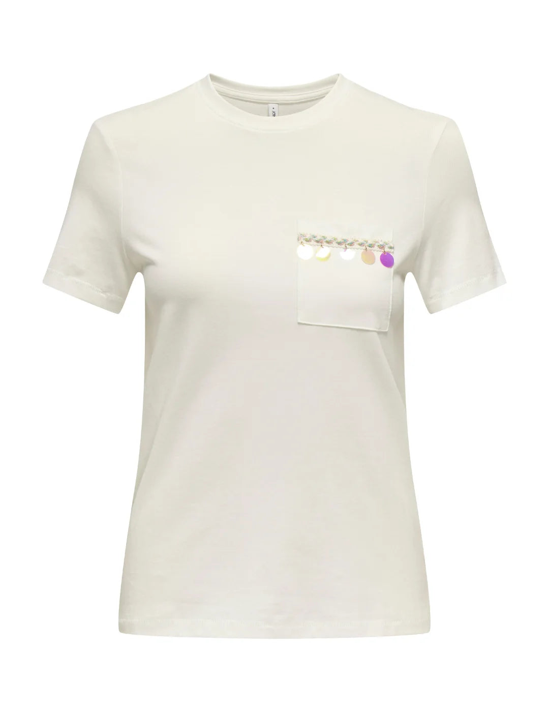 Camiseta ONLY Filippa Blanco | Bicos de Fío