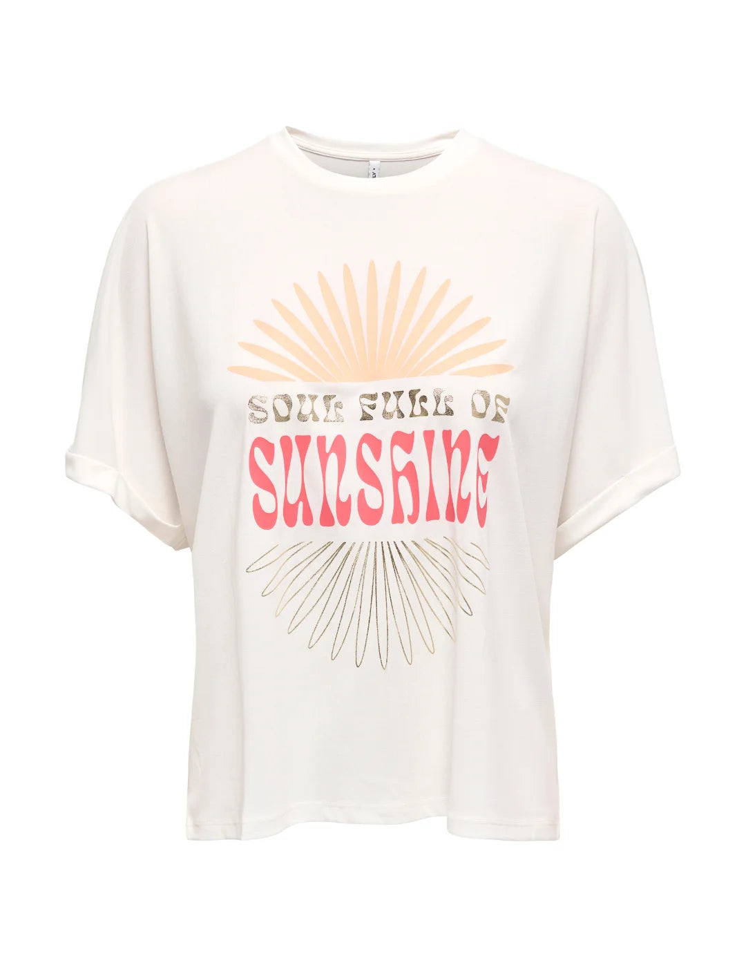 Camiseta ONLY Free Sunshine Blanco | Bicos de Fío