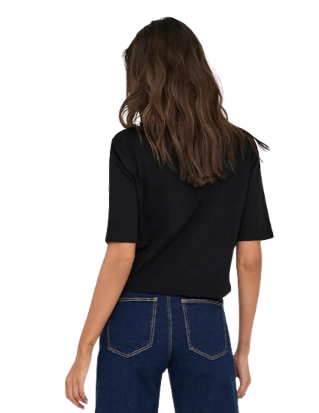 Camiseta ONLY Joni Negro | Bicos de Fío