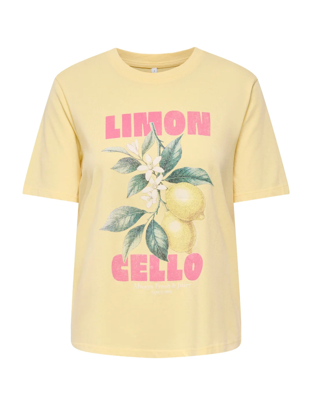 Camiseta ONLY Lucy Limoncello Amarillo | Bicos de Fío