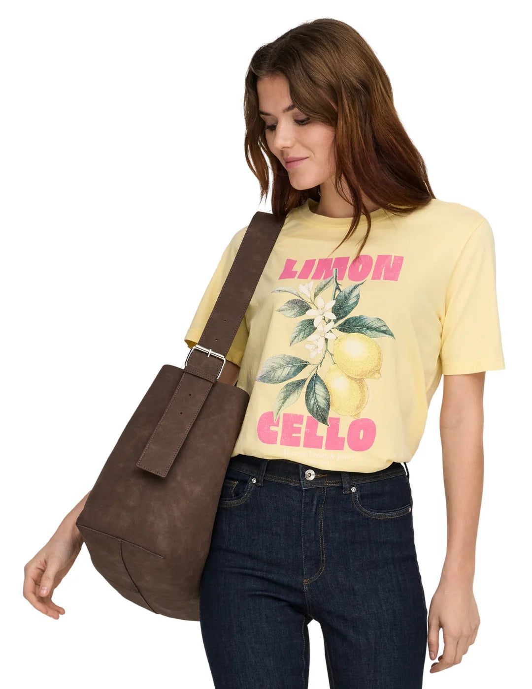 Camiseta ONLY Lucy Limoncello Amarillo | Bicos de Fío