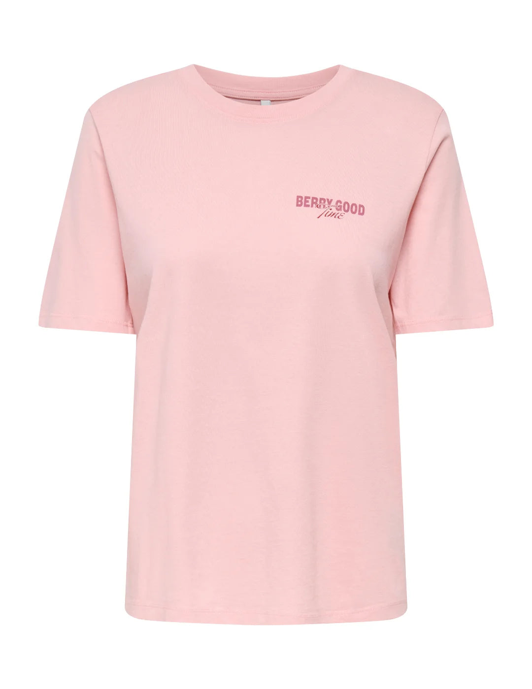 Camiseta ONLY Lucy Straweberry Rosa | Bicos de Fío