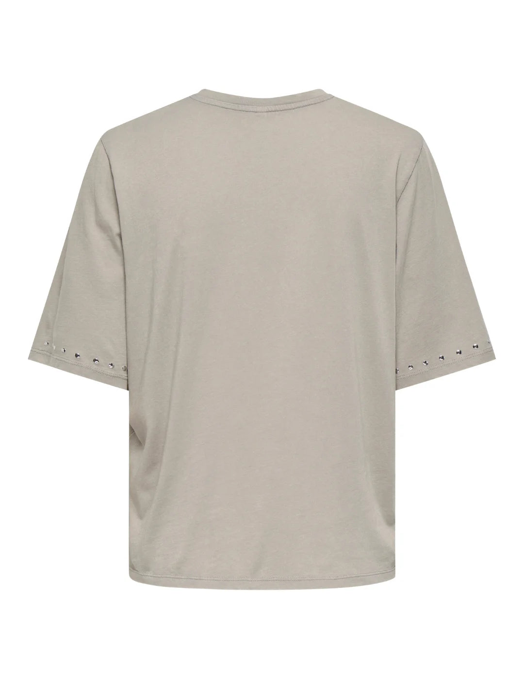 Camiseta ONLY Lucy Studs Beige | Bicos de Fío