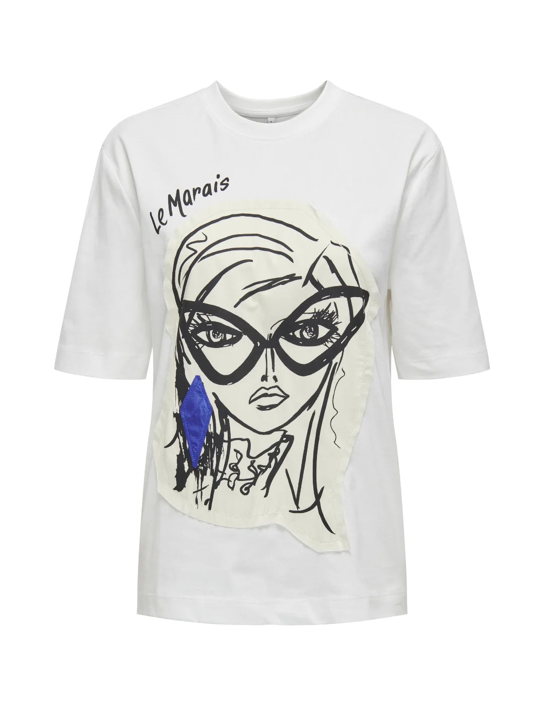 Camiseta Only Onlkate Le Marais Blanco | Bicos de Fío