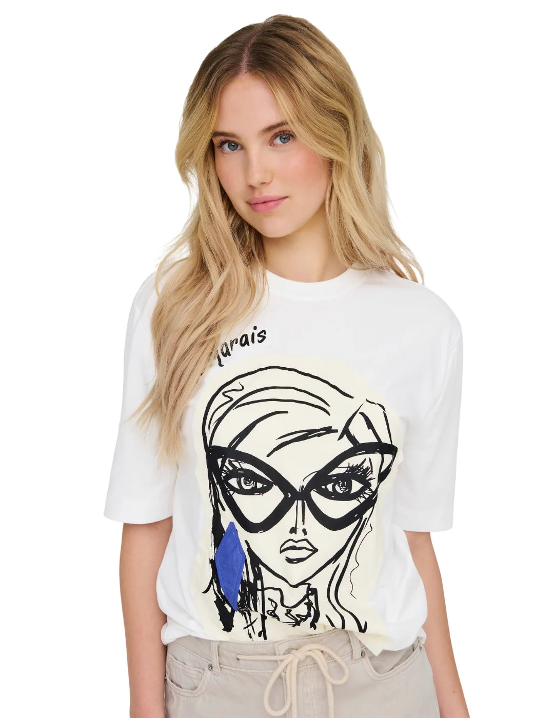 Camiseta Only Onlkate Le Marais Blanco | Bicos de Fío