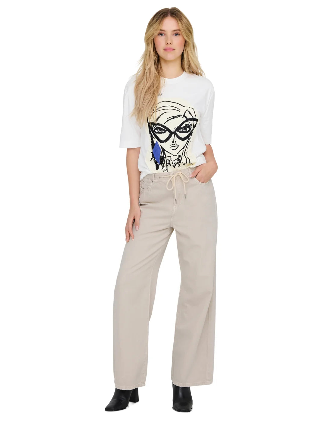 Camiseta Only Onlkate Le Marais Blanco | Bicos de Fío