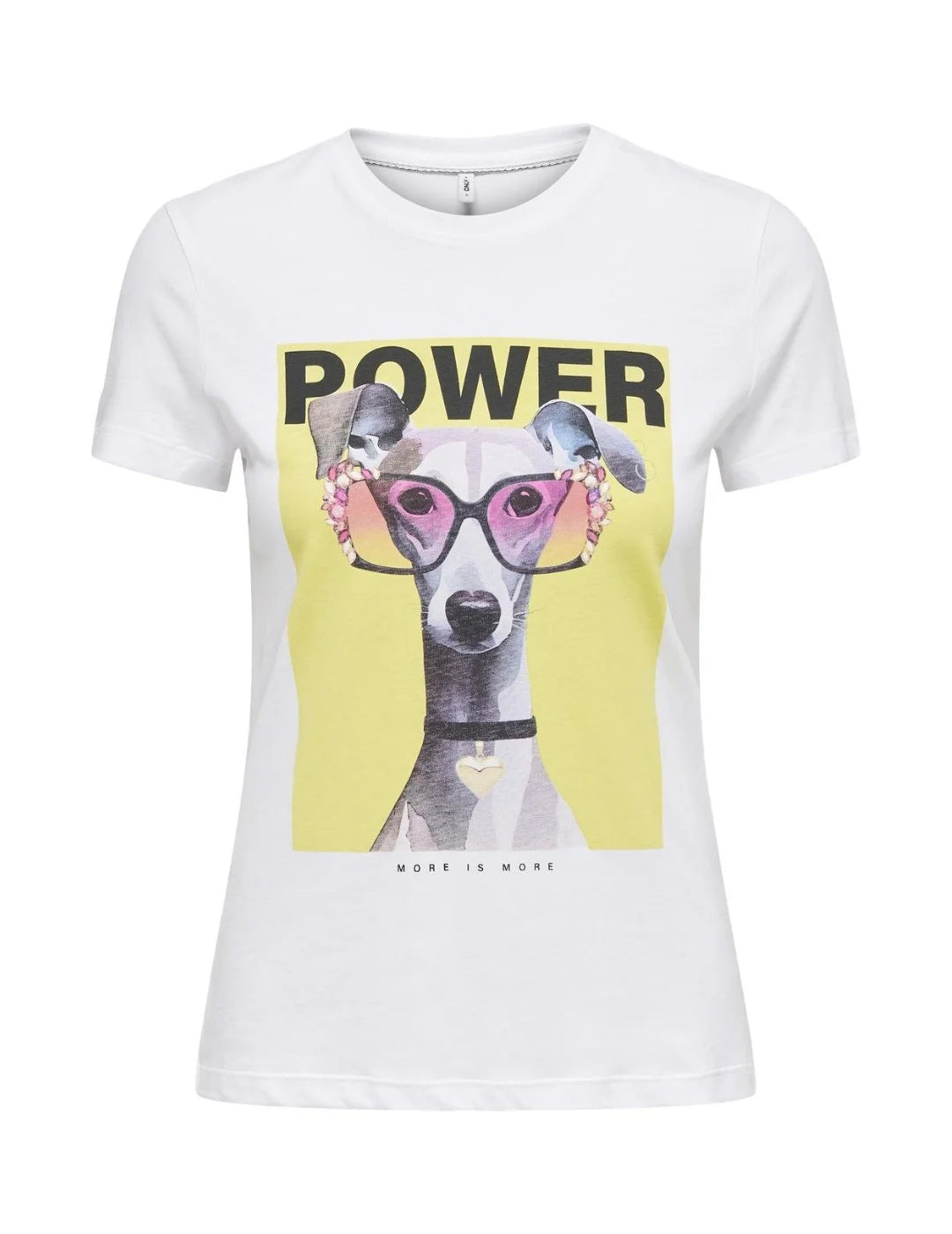 Camiseta Only Onlvibe Power Blanco | Bicos de Fío