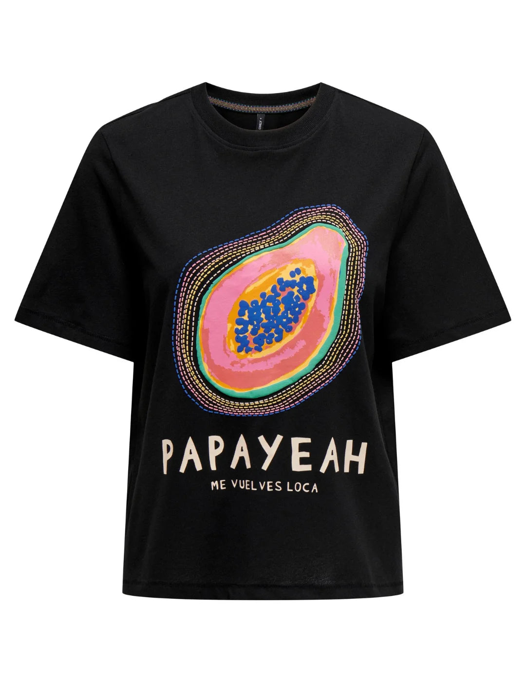 Camiseta Only Papayeah Negro | Bicos de Fío