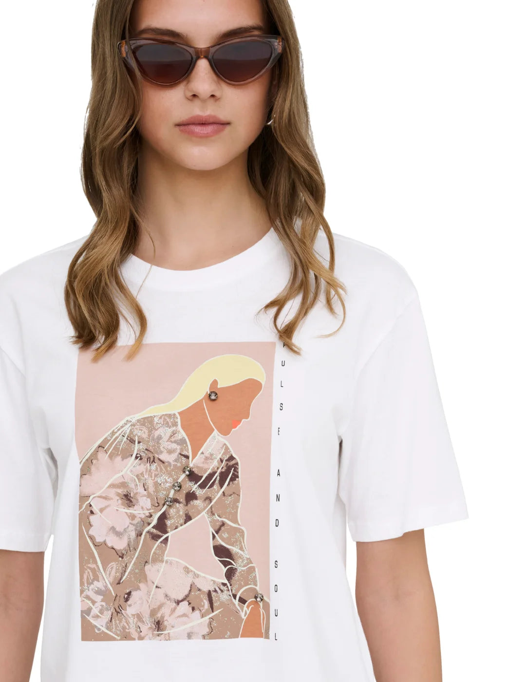 Camiseta ONLY Susan Pulse Blanco | Bicos de Fío