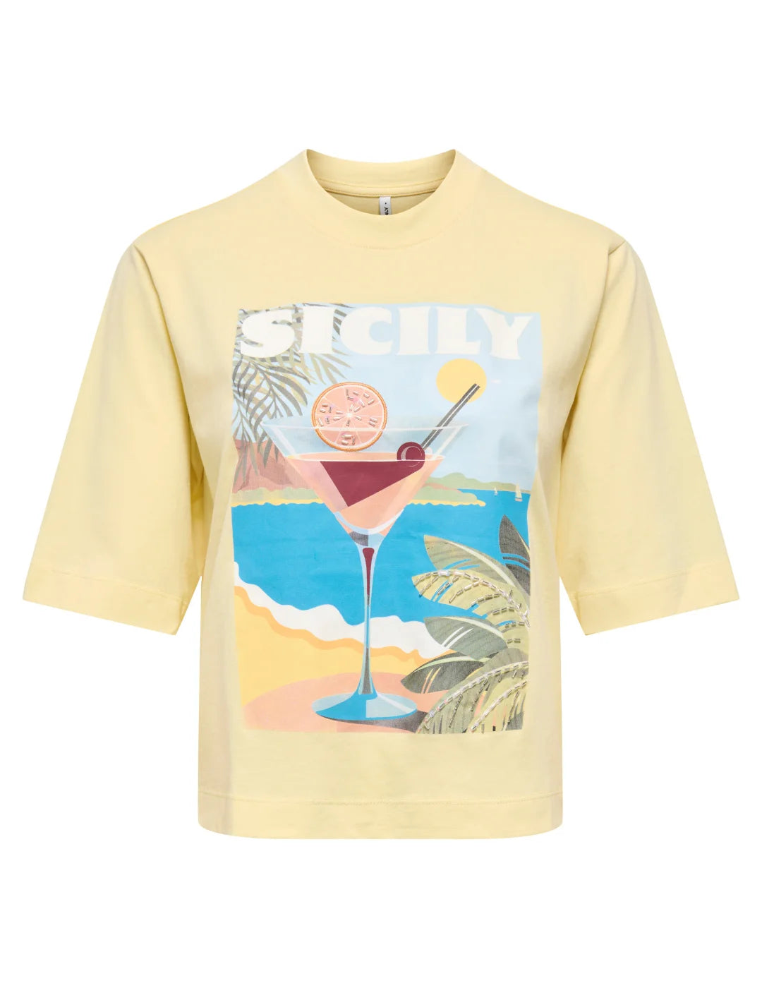Camiseta ONLY Vega Sicily Amarillo | Bicos de Fío