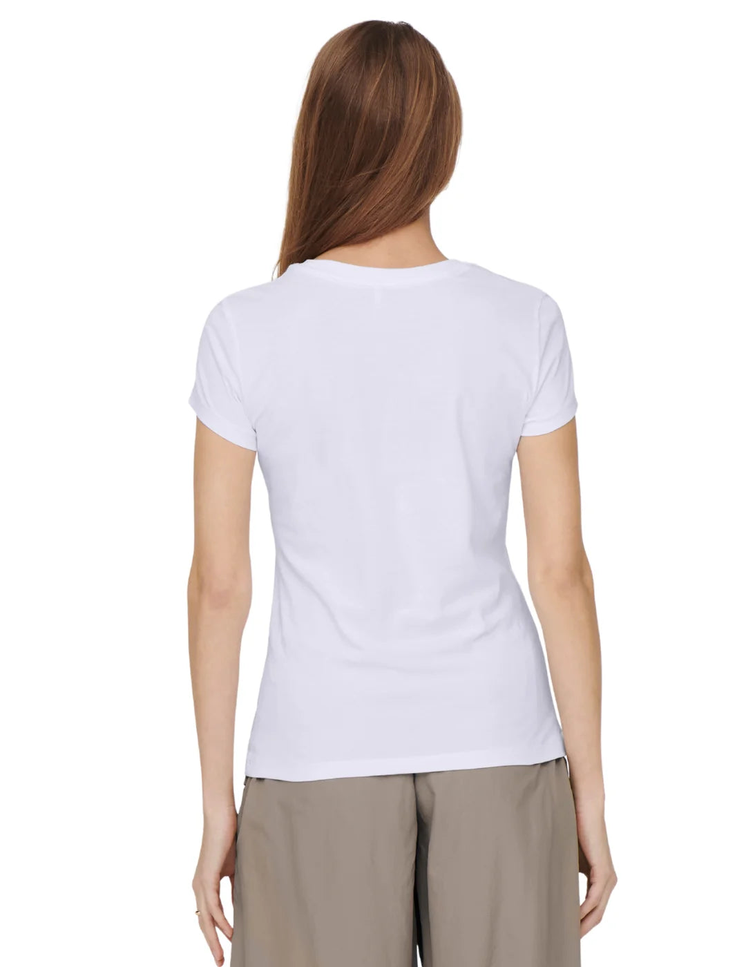 Camiseta ONLY Vibe Rebel Blanco | Bicos de Fío