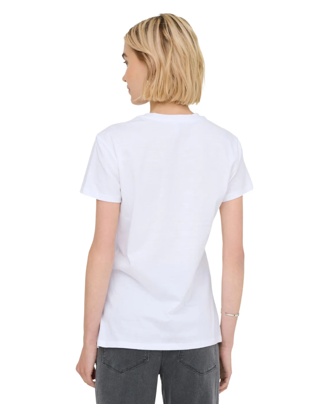 Camiseta ONLY Vibe Safari Blanco | Bicos de Fío