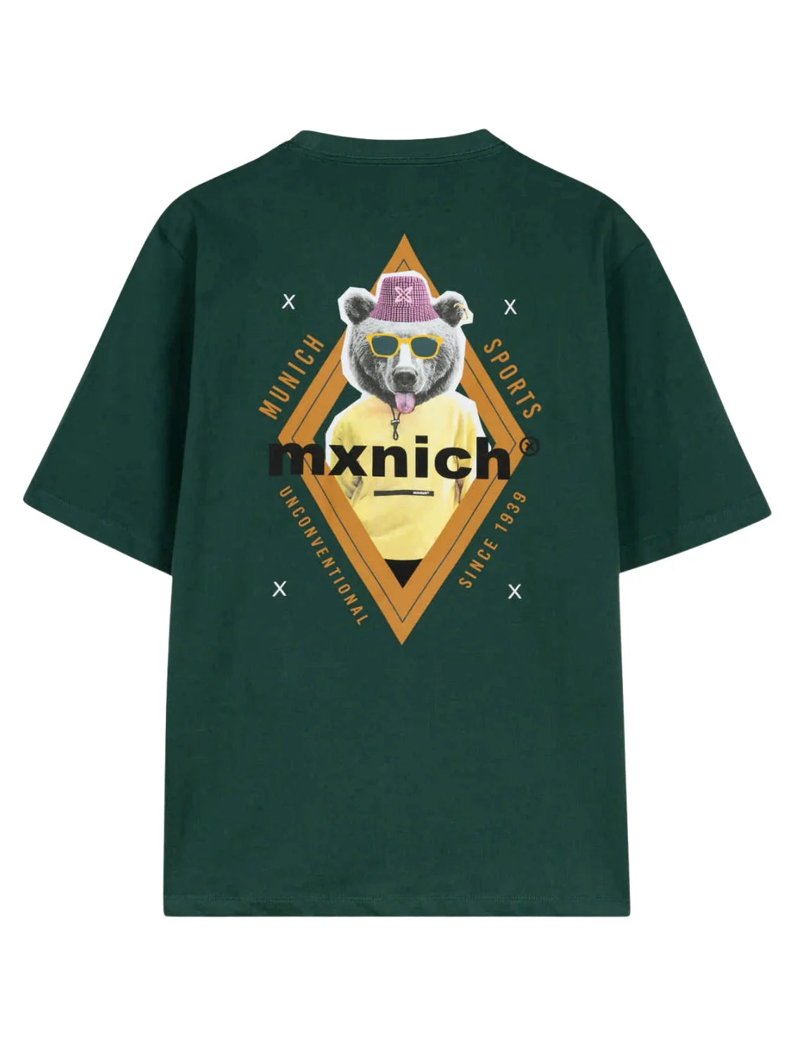 Camiseta Oversize Munich Bear Verde | Bicos de Fío