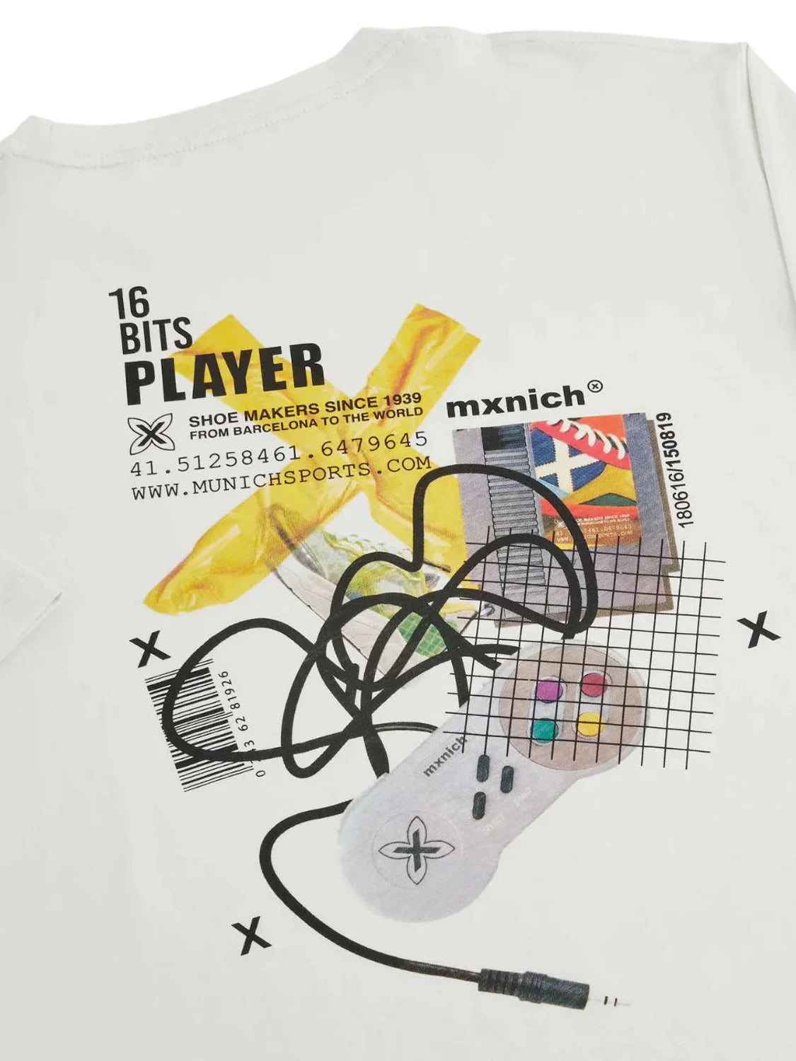 Camiseta Oversize Munich Gamer Blanco | Bicos de Fío