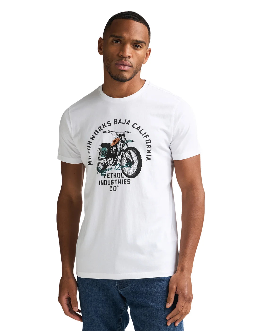 Camiseta Petrol Industries TSR707 Blanco | Bicos de Fío