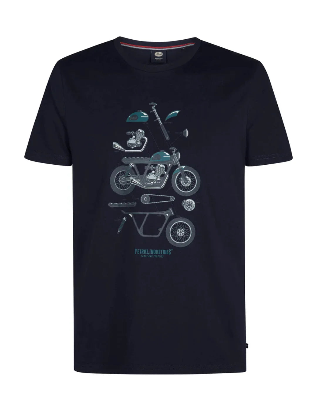 Camiseta Petrol Industries Pine Ridge Azul Marino | Bicos de Fío