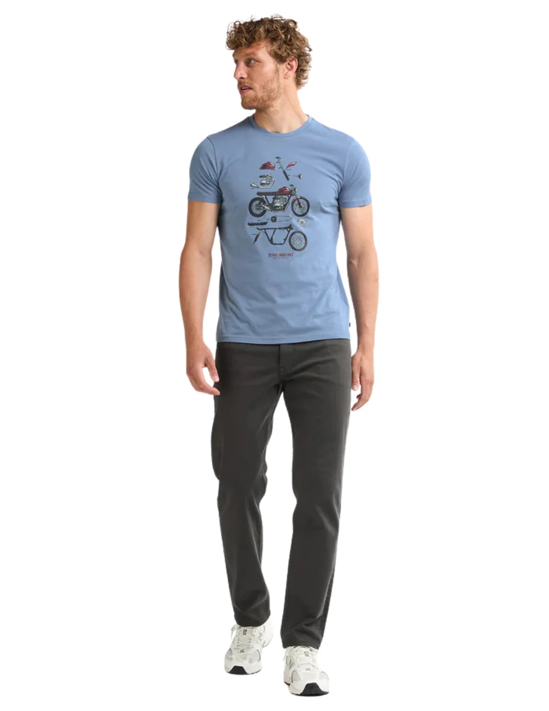 Camiseta Petrol Industries Pine Ridge Azul | Bicos de Fío