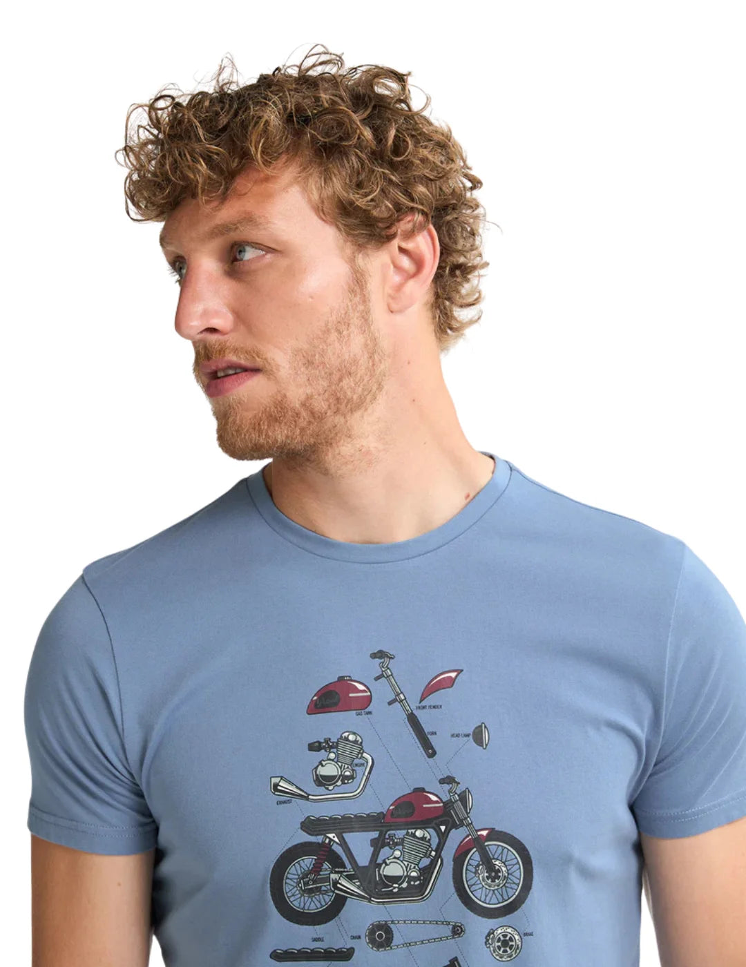 Camiseta Petrol Industries Pine Ridge Azul | Bicos de Fío