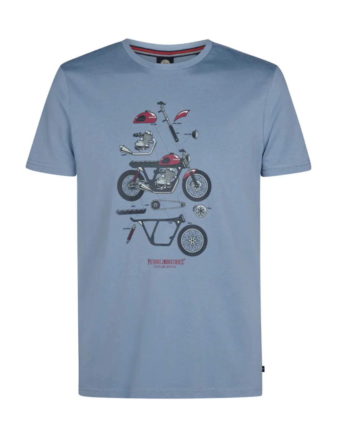 Camiseta Petrol Industries Pine Ridge Azul | Bicos de Fío