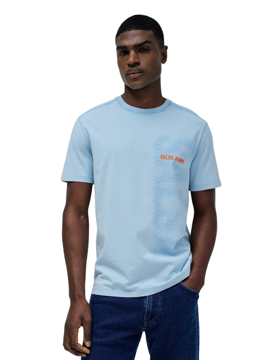 Camiseta Print Logo Salsa Jeans Azul - Bicos de Fío