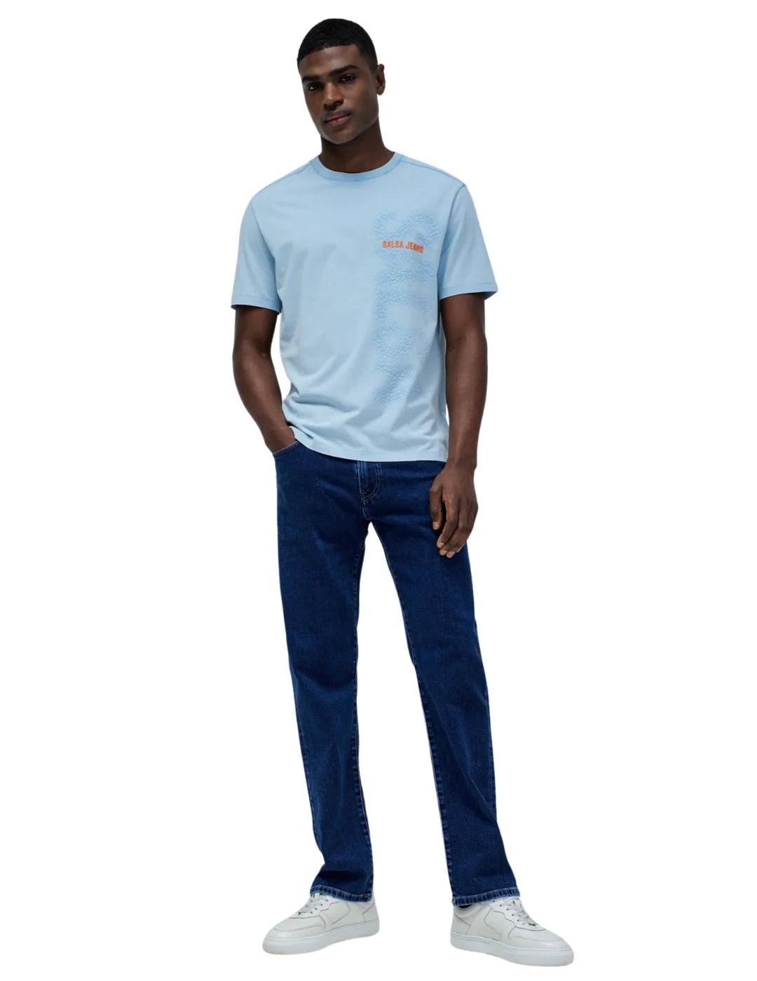 Camiseta Print Logo Salsa Jeans Azul - Bicos de Fío