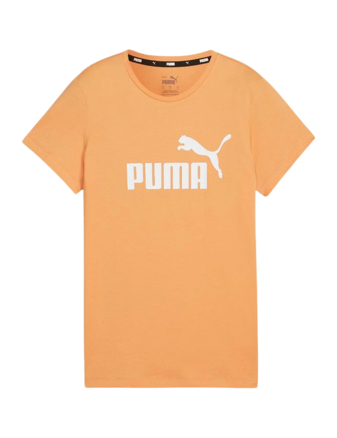 Camiseta PUMA Logo Essentials Naranja | Bicos de Fío