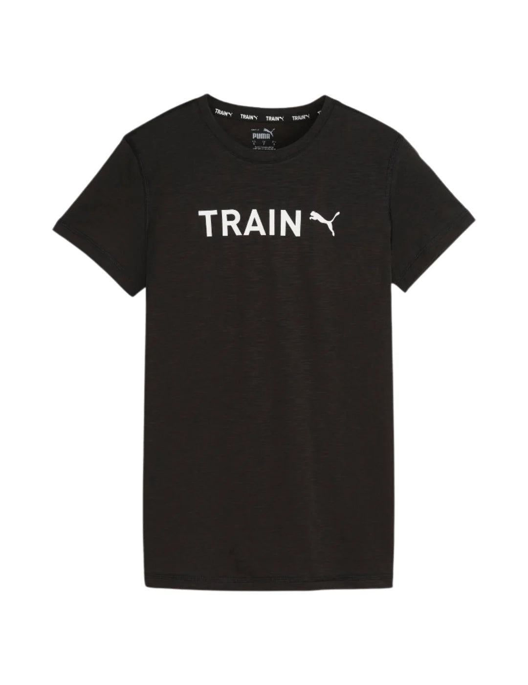 Camiseta PUMA Women's Graphic Tee Train Negro | Bicos de Fío