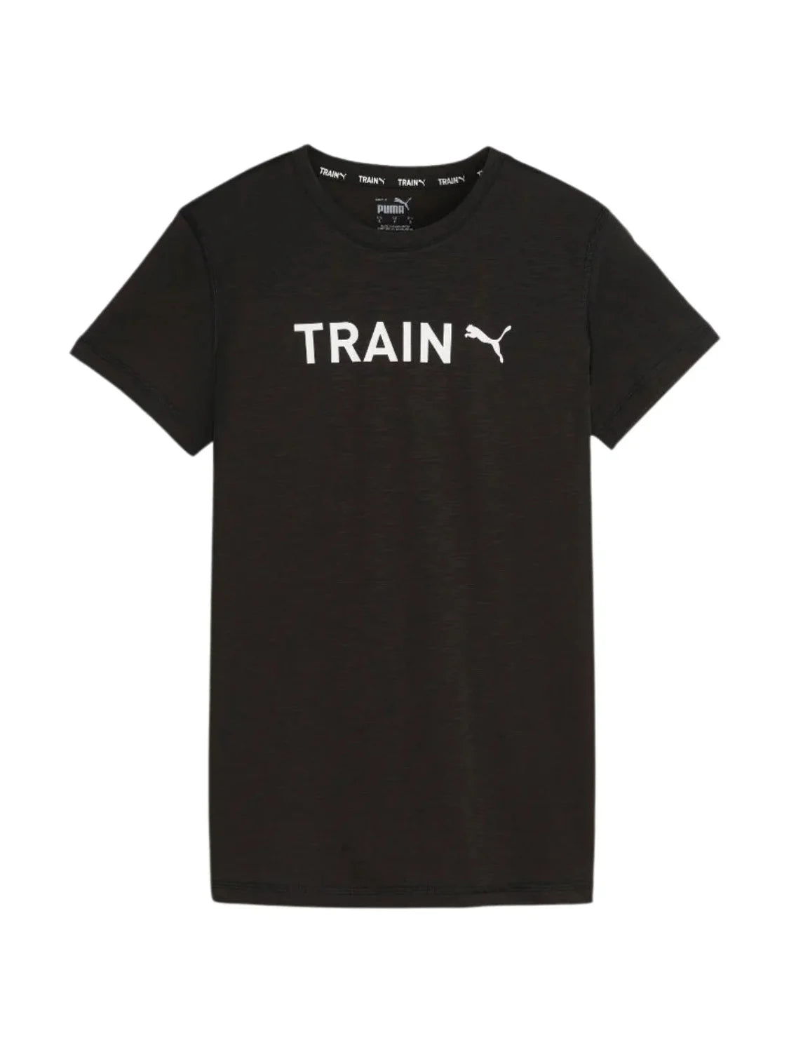 Camiseta PUMA Women's Graphic Tee Train Negro | Bicos de Fío