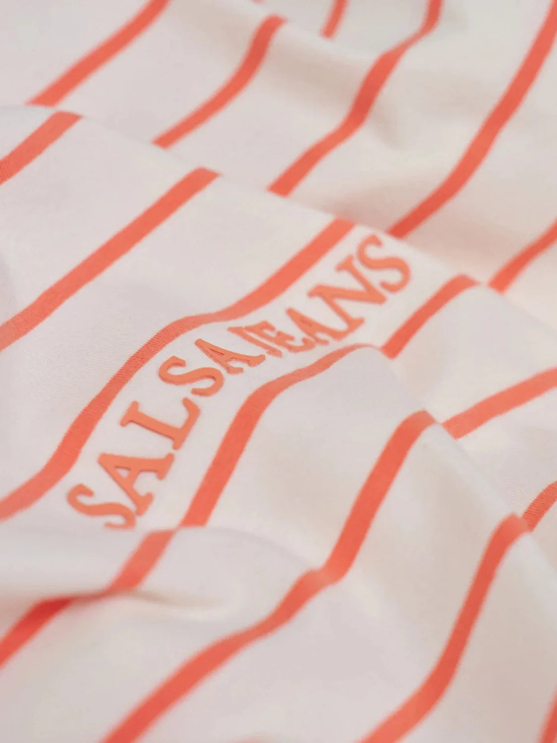 Camiseta Rayas Salsa Jeans Branding Naranja | Bicos de Fío