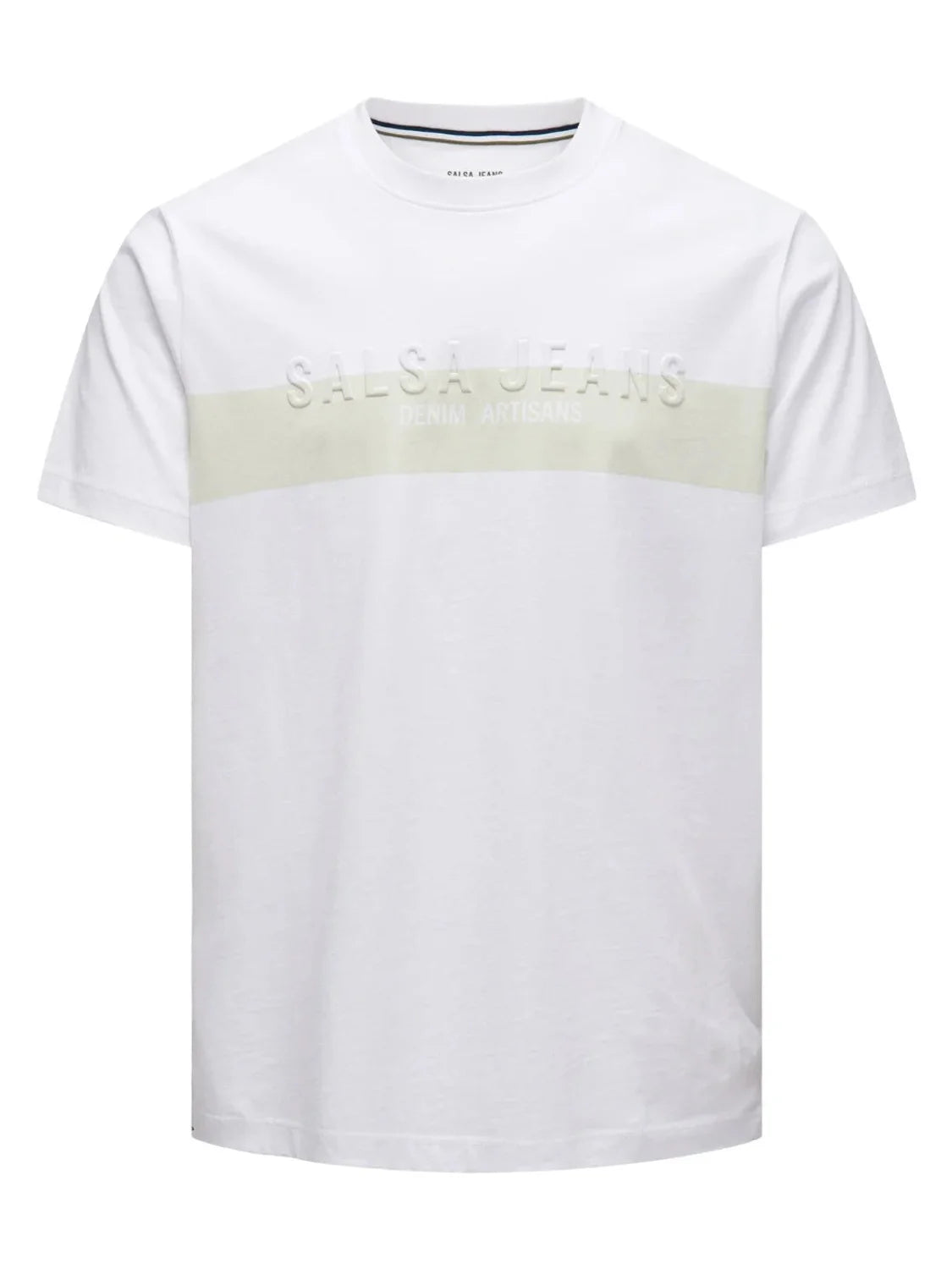 Camiseta Salsa Jeans Branding Franja Blanco | Bicos de Fío