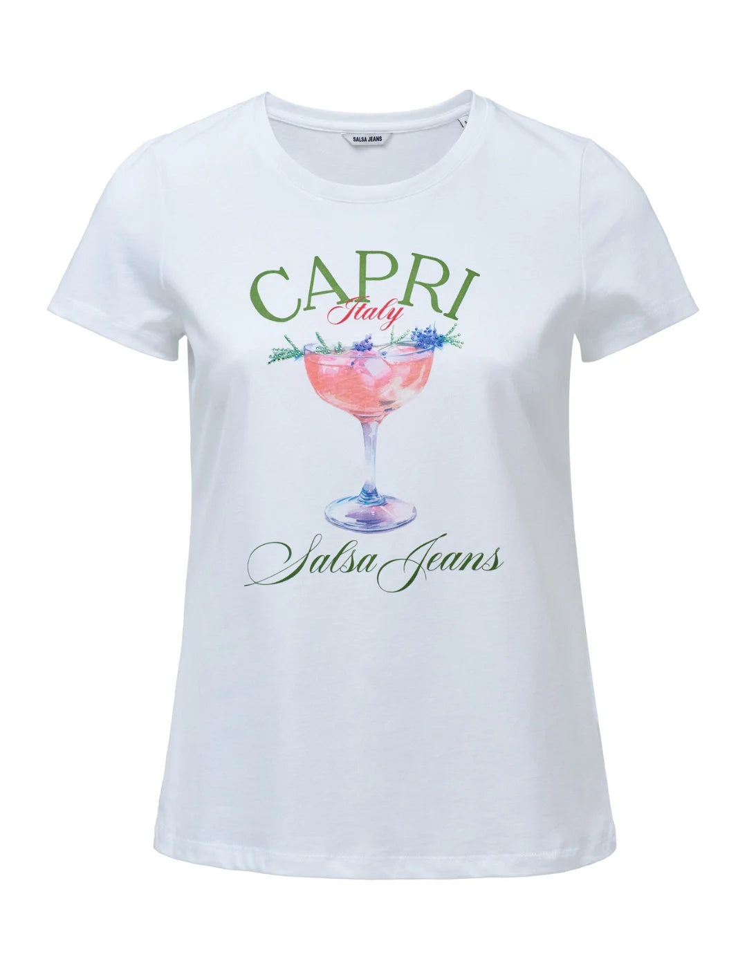 Camiseta Salsa Jeans Capri Blanco | Bicos de Fío