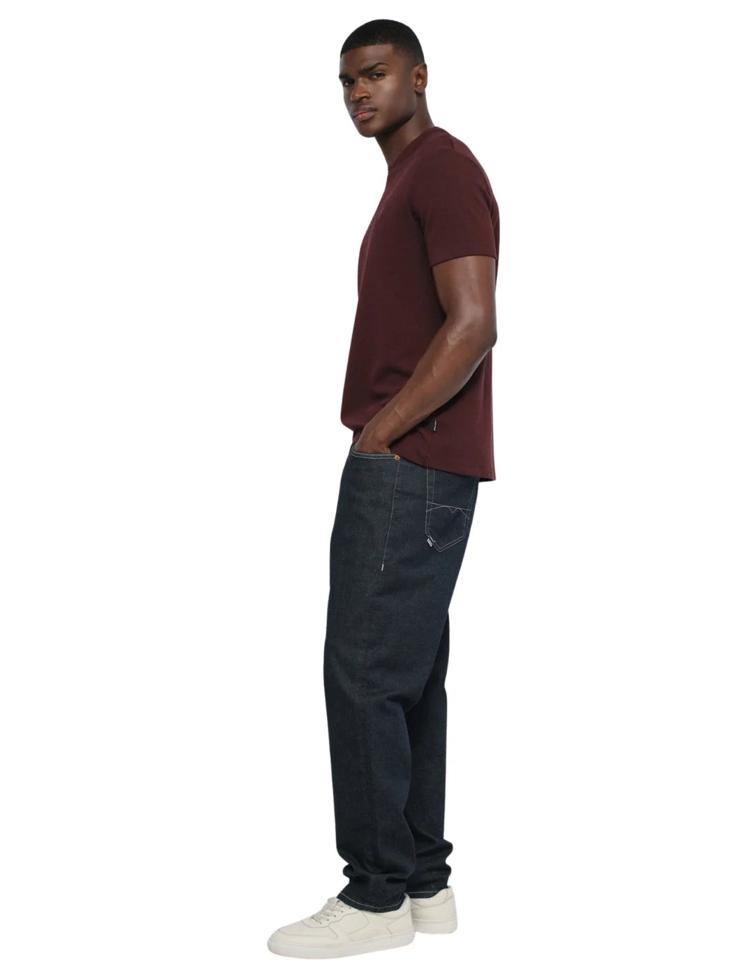 Camiseta Textura Logo Salsa Jeans Granate | Bicos de Fío