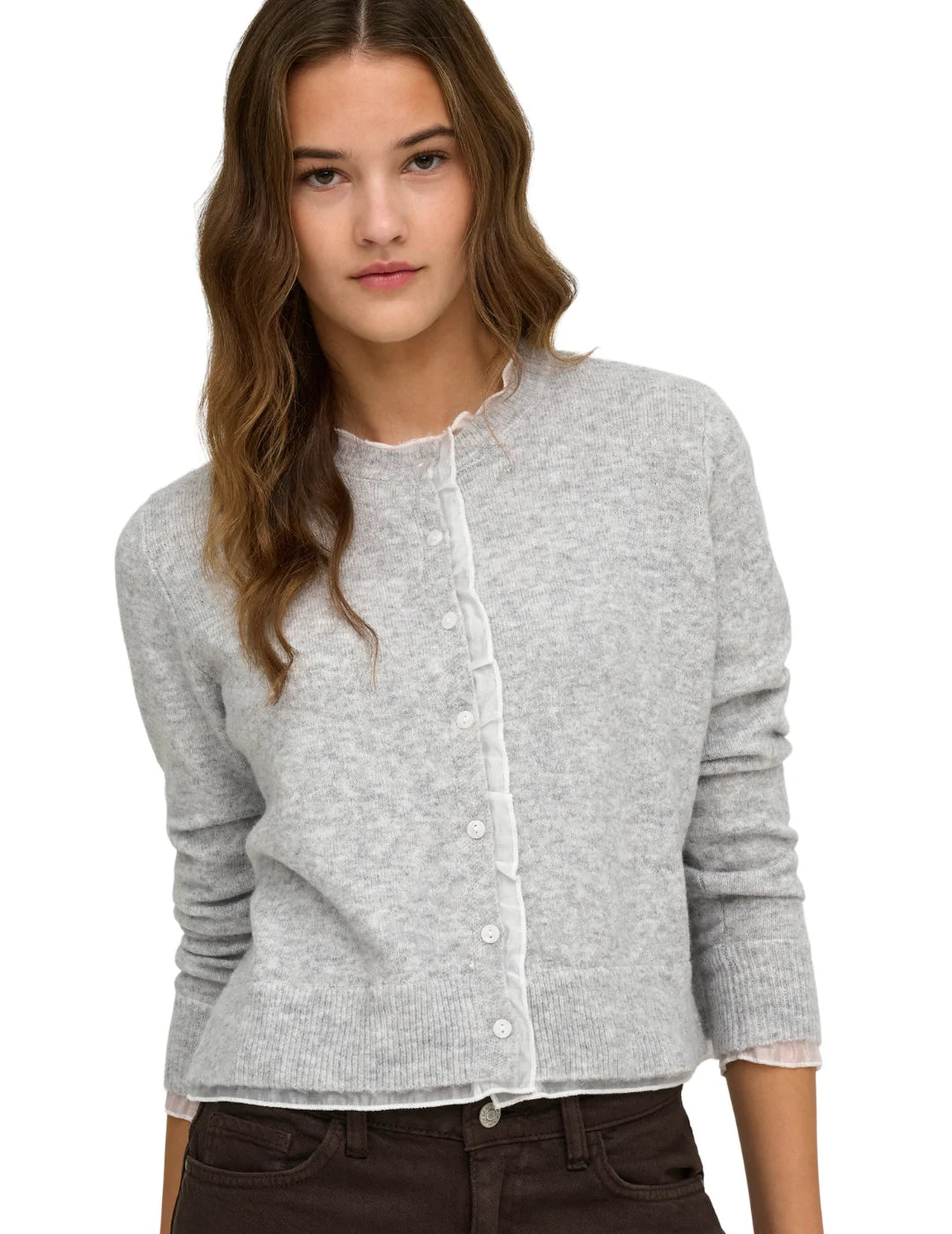 Cárdigan ONLY Rine Gris | Bicos de Fío